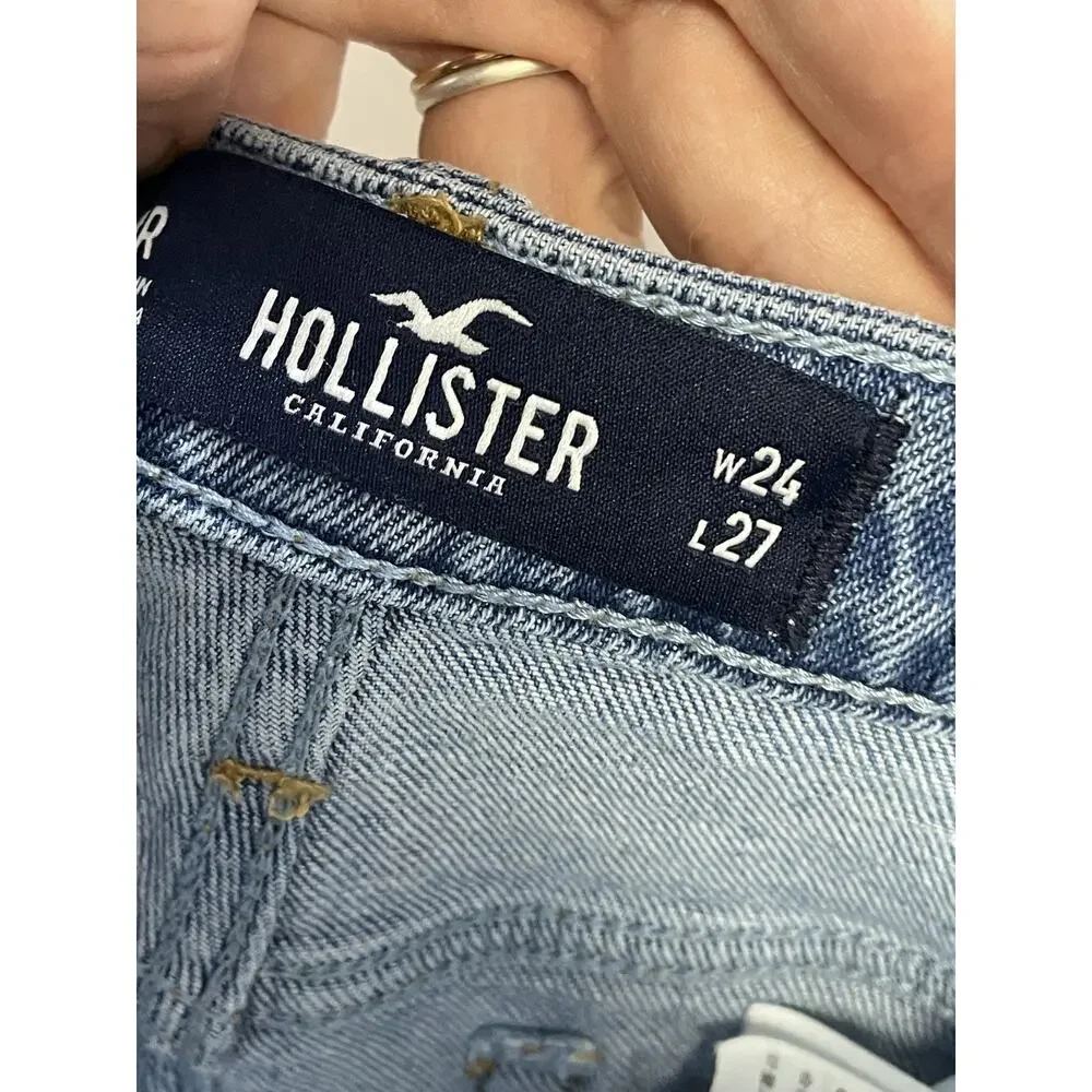 Hollister Womens 24‎ Blue Ultra High-Rise Mom Jean Vintage Stretch Denim W24 L27